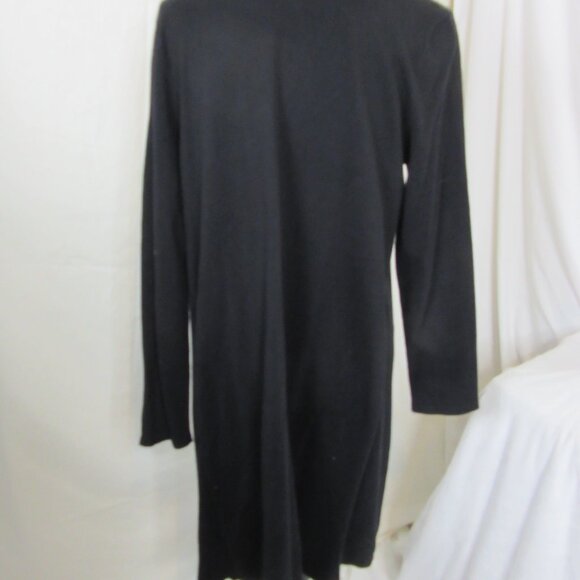 Vince Camuto Cardigan Open Front Drape Black Shawl Collar Size Medium - Picture 4 of 7